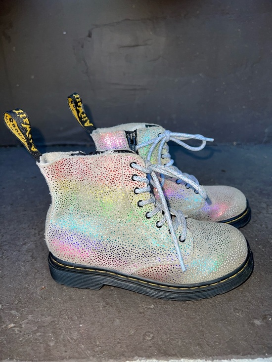 Dr. Martens Other - Dr. Martens Multi Color Rainbow Glitter Cambat Boots.  Size 10 Toddler.